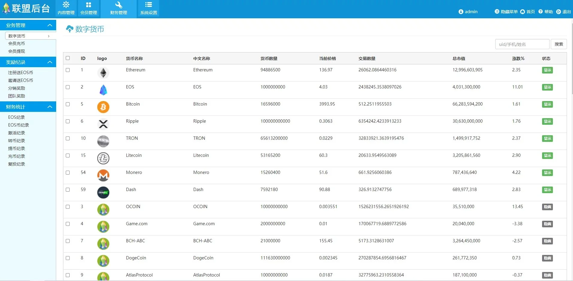 柚子EOS联盟系统源码