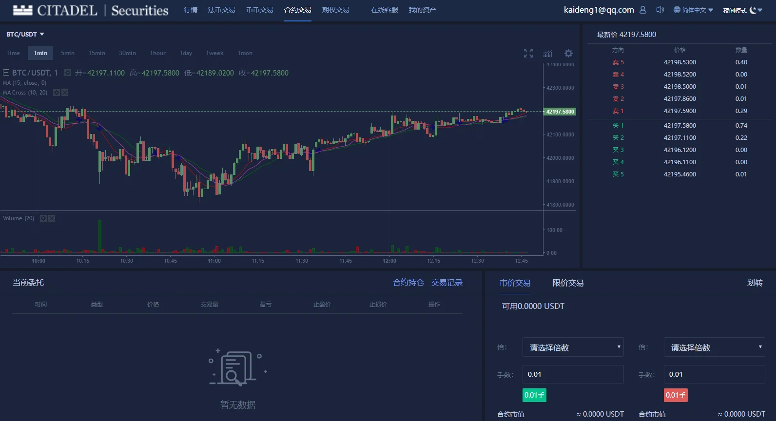 黑夜模式BBANK交易所 PC+手机端 期权带锁仓挖矿