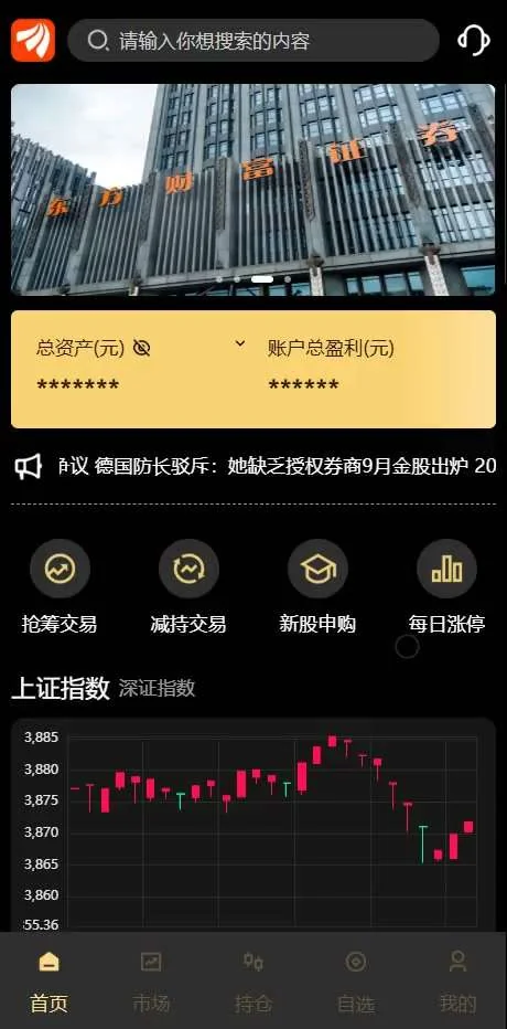 【商业收费源码】全新开发定制的股票系统